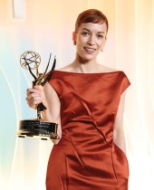 الممثلة الأمريكية بريت لور لدى حضورها حفل توزيع جوائز إيمي على Apple TV+ في ويست هوليوود.ا ف ب