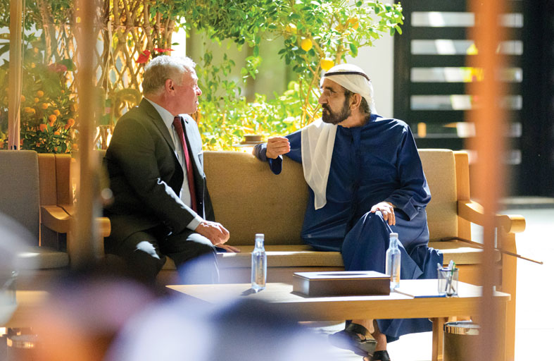 رئيس الدولة وملك الأردن يؤكدان ضرورة الوقف الفوري للتصعيد وتغليب الحوار والدبلوماسية 