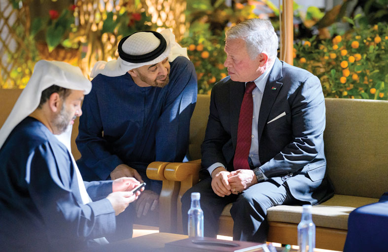 رئيس الدولة وملك الأردن يؤكدان ضرورة الوقف الفوري للتصعيد وتغليب الحوار والدبلوماسية 