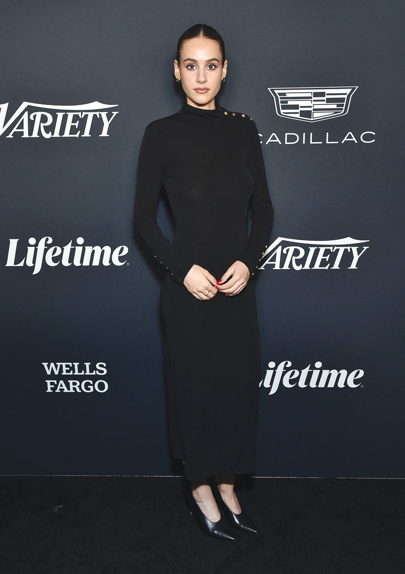 الممثلة الأمريكية نيل فيرلاك لدى حضورها فعالية Variety's Power of Women في لوس أنجلوس. (ا ف ب)