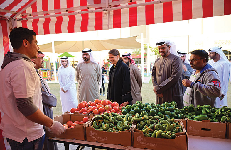 وزيرة الدولة للأمن الغذائي تزور سوق المزارعين بـ «ديرفيلد مول» وتشيد بجودة المنتجات المعروضة