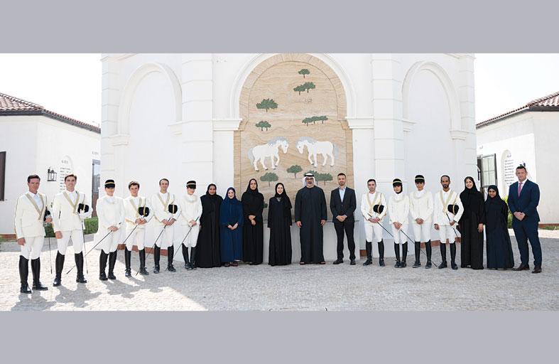 خالد بن محمد بن زايد يزور مدرسة «أبوظبي للفنون الفروسية الأميرية» في جزيرة الجبيل
