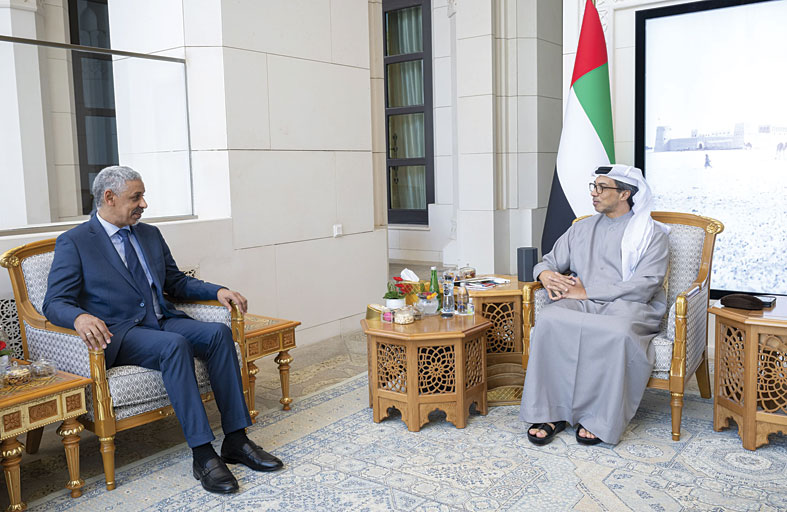 منصور بن زايد يستقبل مدير عام المصرف العربي للتنمية الاقتصادية في إفريقيا