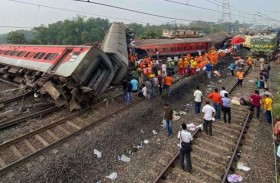 100 مصاب في تصادم قطارين 