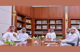 عمار بن حميد يستقبل وفد مجلس الإمارات للتنمية المتوازنة ويطلع على مشاريع مصفوت التنموية