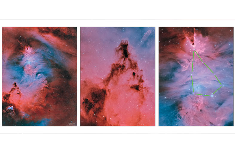 «مرصد الختم الفلكي» في أبوظبي يوثق عنقود الشجرة وسديم المخروط 