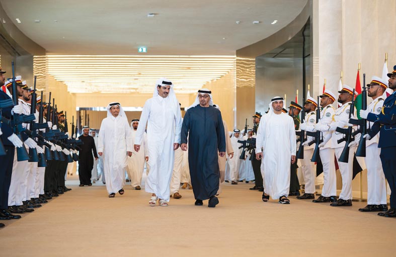 رئيس الدولة وأمير قطر يبحثان العلاقات الأخوية والمستجدات في المنطقة 