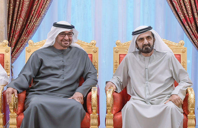 محمد بن زايد ومحمد بن راشد يتبادلان التهاني والتبريكات بحلول شهر رمضان المبارك 