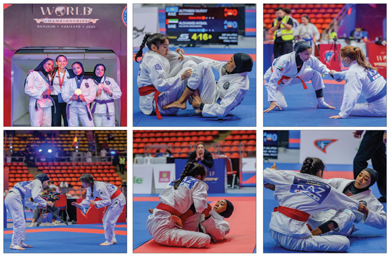 فتيات منتخبنا الوطني تحت 21 عاماً يحرزن 3 ميداليات في بطولة العالم للجوجيتسو 