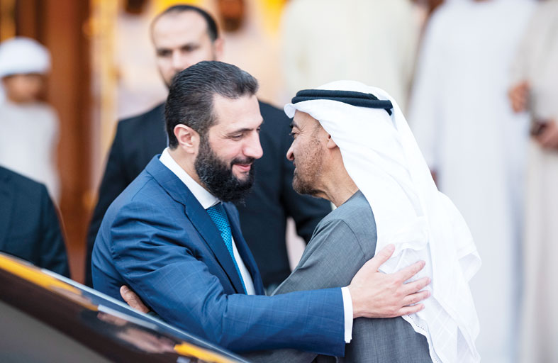 رئيس الدولة والرئيس السوري يؤكدان أهمية إرساء ركائز الأمن والاستقرار الإقليمي والدولي  
