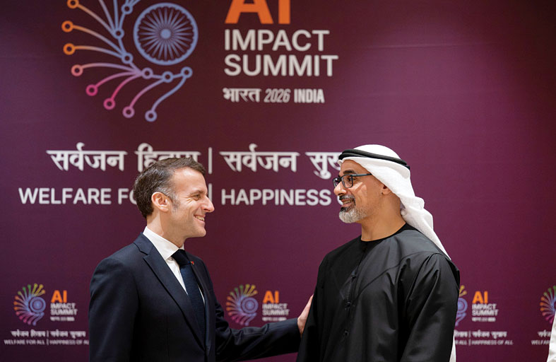 ولي عهد أبوظبي والرئيس الفرنسي يبحثان آفاق تعزيز التعاون الثنائي 