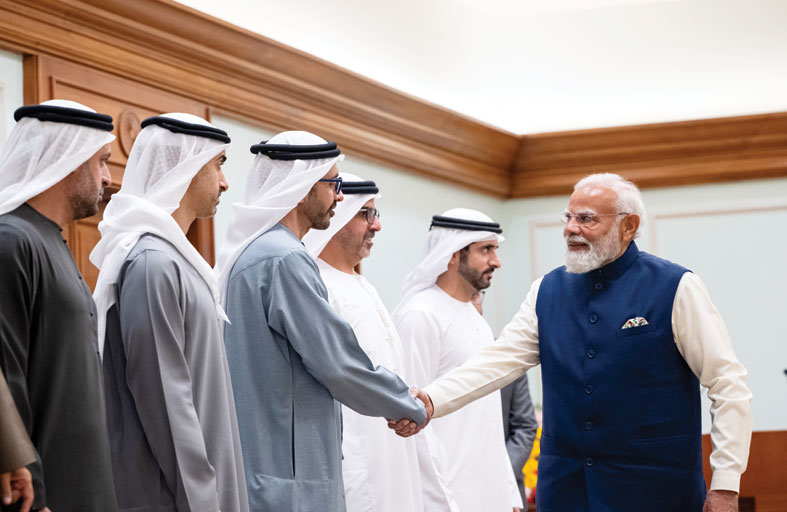 رئيس الدولة ورئيس وزراء الهند يشهدان تبادل عدد من الاتفاقيات والمذكرات بين البلدين 