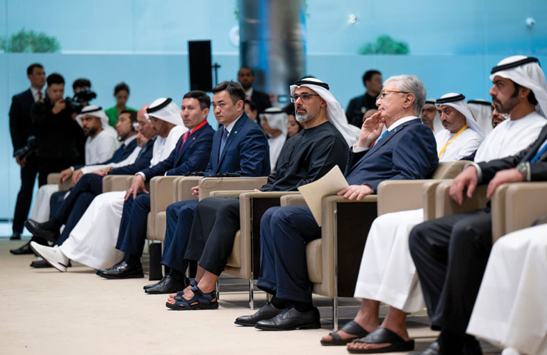 ولي عهد أبوظبي والرئيس الكازاخستاني يشهدان تبادل اتفاقيات ومنتدى الأعمال الإماراتي - الكازاخستاني 