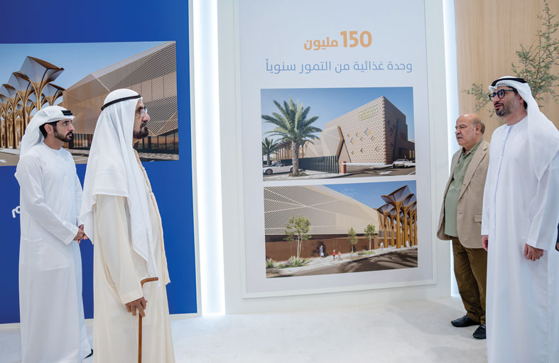 محمد بن راشد يطلق أكبر مصنع وقفي للتمور على مستوى العالم  