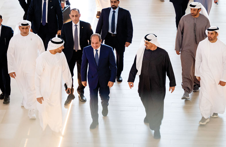 رئيس الدولة والرئيس المصري يبحثان العلاقات الأخوية والتطورات الإقليمية 