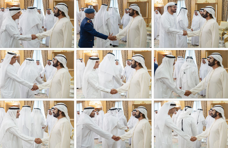 محمد بن راشد يتقبّل التعازي في وفاة أحمد بن راشد لليوم الثاني على التوالي 
