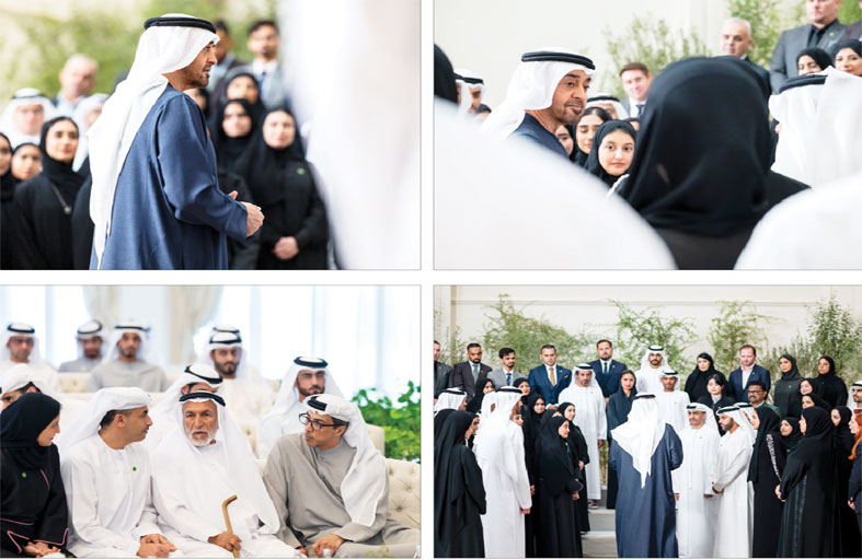 رئيس الدولة يستقبل فريق عمل جناح الإمارات في «إكسبو 2025 أوساكا» في اليابان 