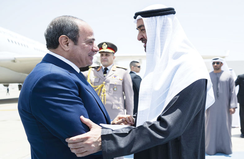 رئيس الدولة والرئيس المصري يبحثان العلاقات الأخوية والتطورات الإقليمية 