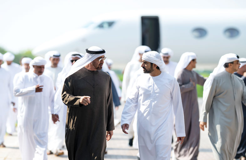 رئيس الدولة يلتقي محمد بن راشد 