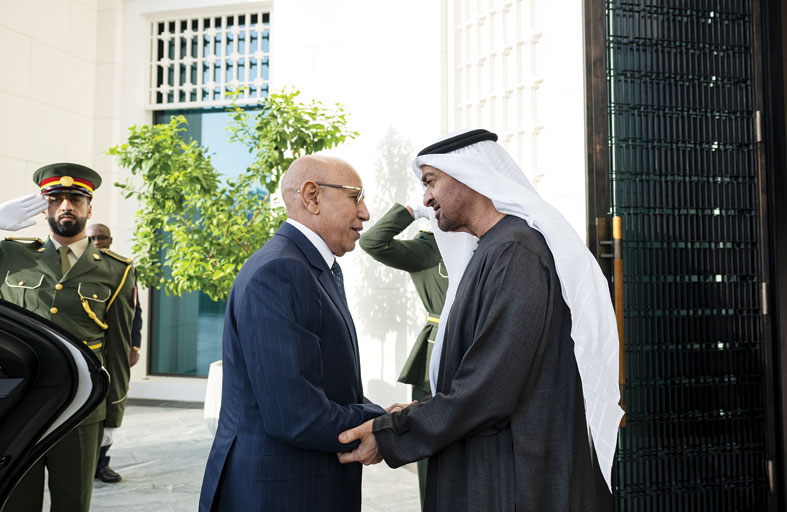 رئيس الدولة والرئيس الموريتاني يبحثان تعزيز علاقات التعاون وتداعيات التطورات الإقليمية 