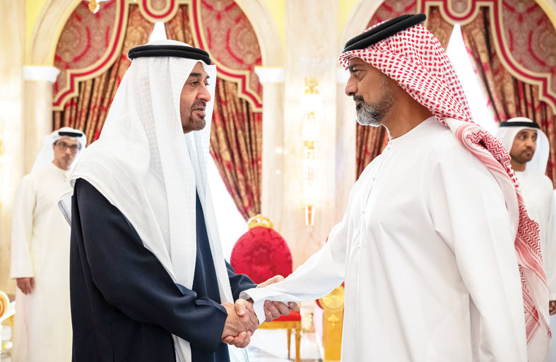 رئيس الدولة وحكام الإمارات والشيوخ يعزون محمد بن راشد في وفاة أحمد بن راشد 