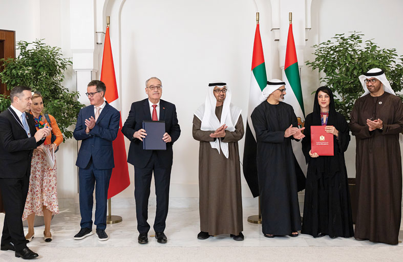 رئيس الدولة ورئيس الاتحاد السويسري يؤكدان أهمية تسخير تقنيات الذكاء الاصطناعي لإيجاد حلول مبتكرة لمواجهة التحديات العالمية  