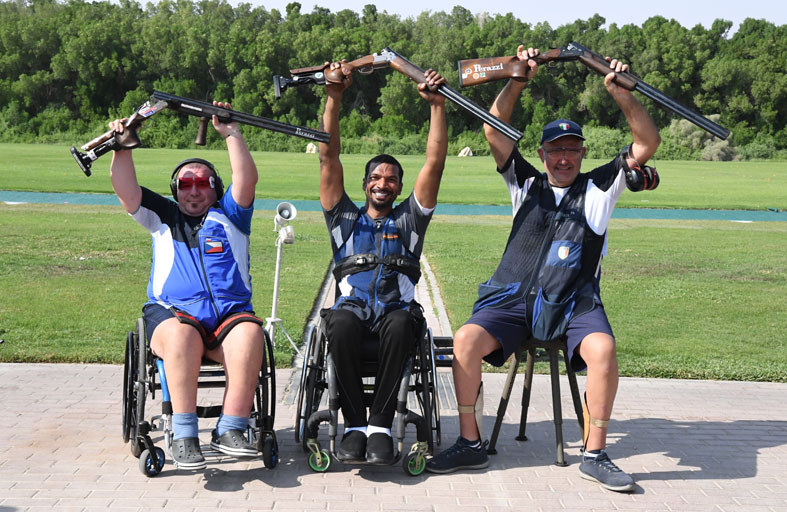 محمد الحبسي وأحمد بوهليبة يحصدان ذهبيتين في رماية الشوزن