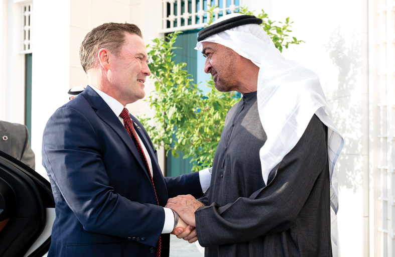رئيس الدولة يستعرض مع المندوب الأميركي لدى الأمم المتحدة العلاقات الإستراتيجية بين البلدين والتطورات في الشرق الأوسط  