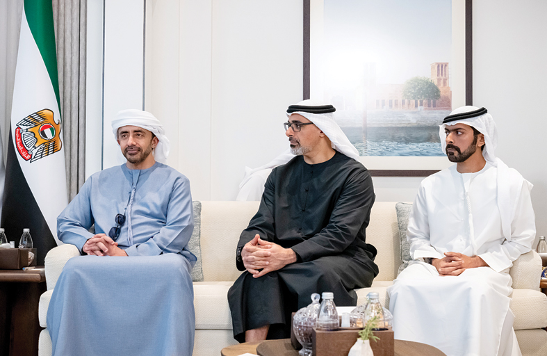 رئيس الدولة يستعرض مع المندوب الأميركي لدى الأمم المتحدة العلاقات الإستراتيجية بين البلدين والتطورات في الشرق الأوسط  
