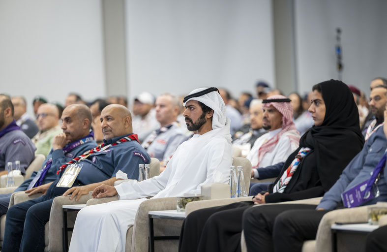 خليفة بن طحنون بن محمد يشهد افتتاح المؤتمر الكشفي العربي الـ31 