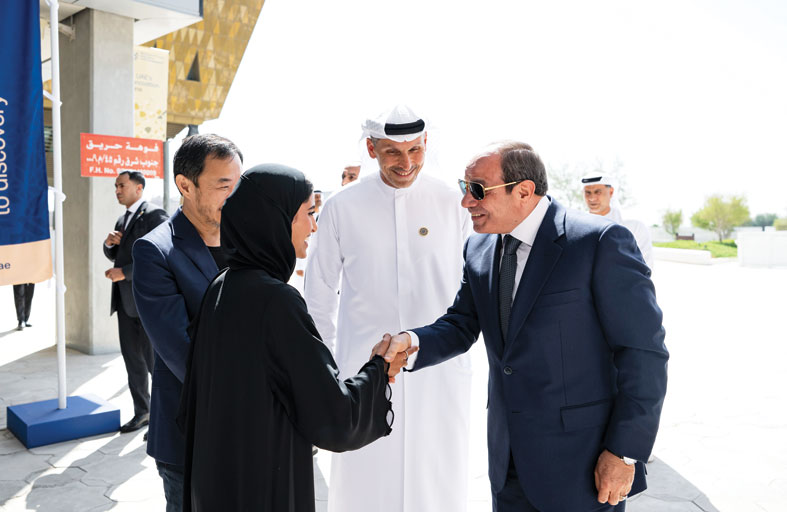 رئيس الدولة والرئيس المصري يؤكدان أهمية تنفيذ اتفاق وقف إطلاق النار في غزة والدفع تجاه مسار السلام العادل والشامل في المنطقة  