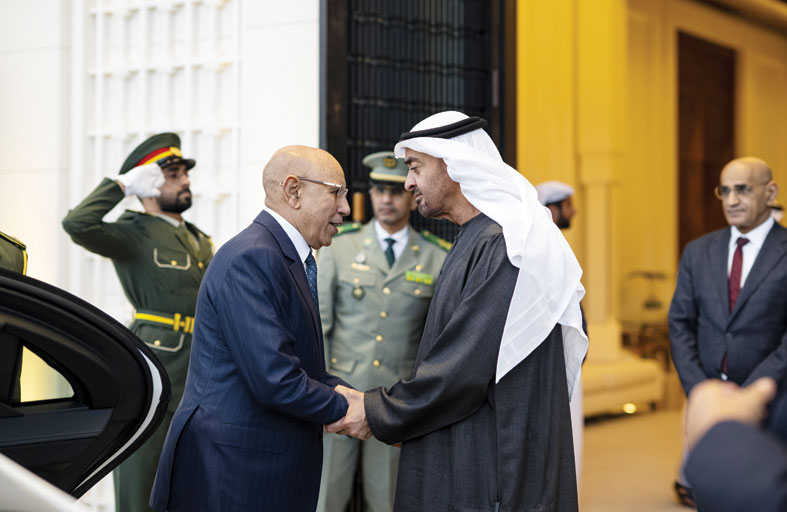 رئيس الدولة والرئيس الموريتاني يبحثان تعزيز علاقات التعاون وتداعيات التطورات الإقليمية 