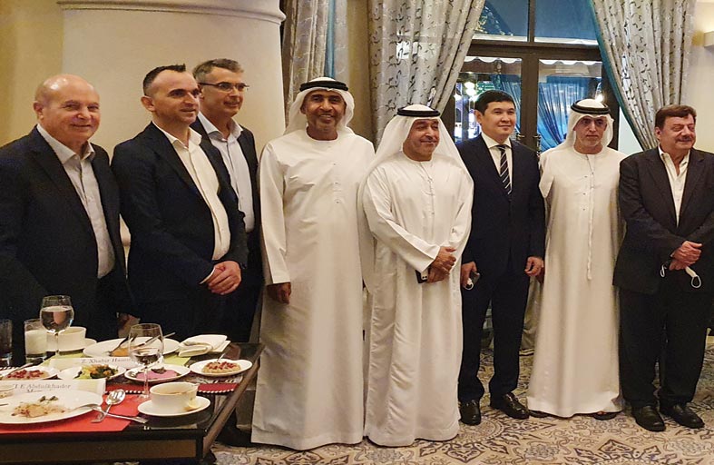 عبيد الكتبي وسفيرا كازاخستان وكوسوفو يشهدان حفل إفطار أقامه رئيس شركة مورالز للمقاولات في أبوظبي