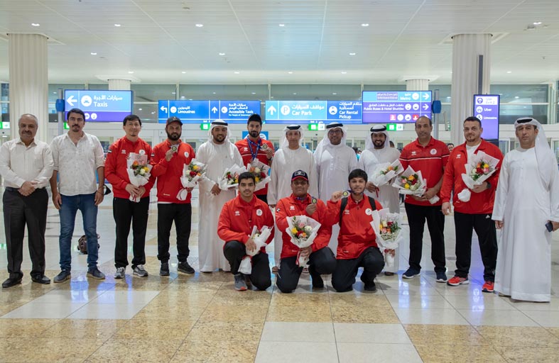 استقبال حافل من نادي الذيد لأبطاله المشاركين  في دورة الألعاب الرياضية الخليجية بالكويت
