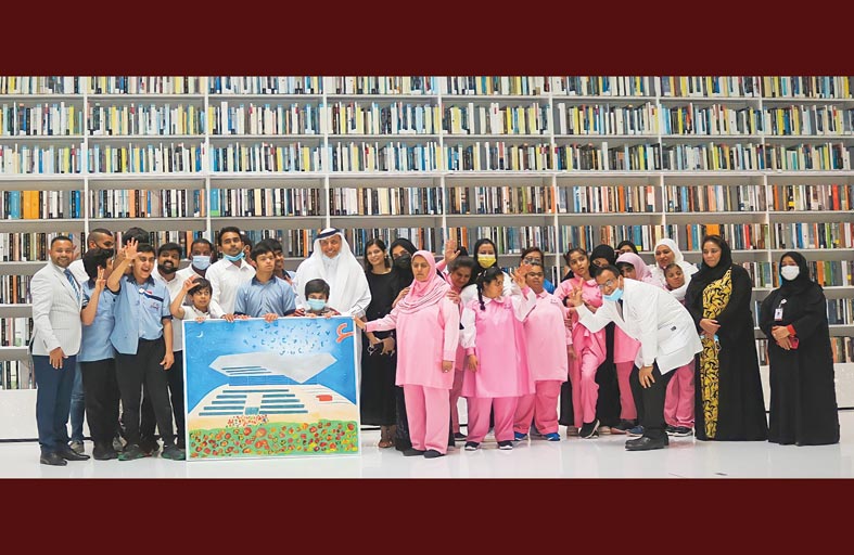 أطفال مركز المشاعر الإنسانية يزورون مكتبة محمد بن راشد
