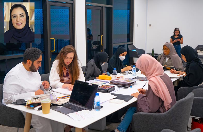 المجلس الإماراتي لكتب اليافعين يدرب مشاركين في ورشة عمل على تصميم الكتب الصامتة