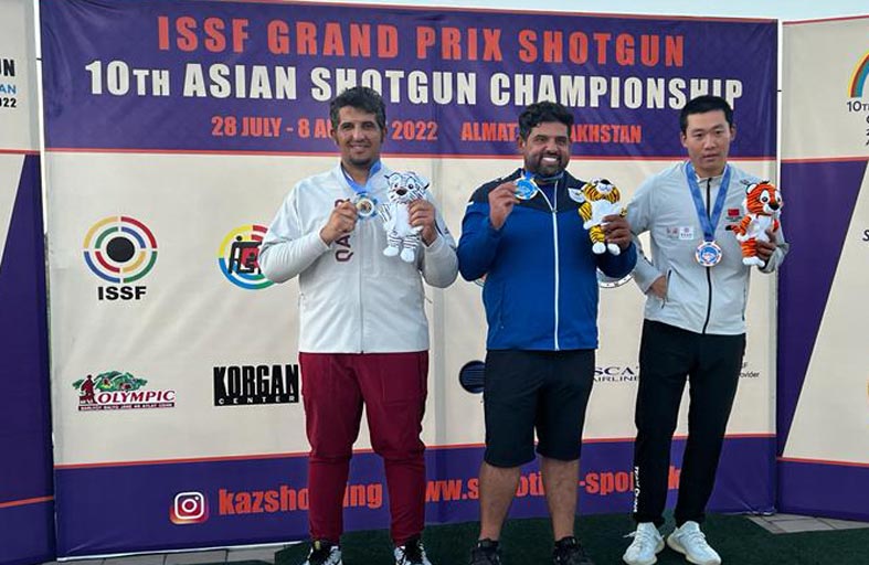 ذهبية للكويتي المقلد وفضية للقطري العذبة في البطولة الآسيوية للرماية بكازخستان
