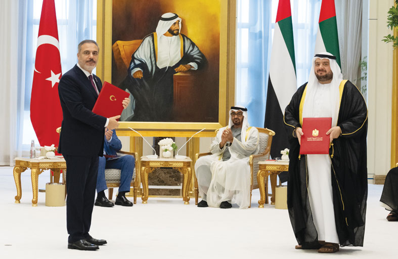 بحضور محمد بن زايد وأردوغان .. وزارة الاستثمار تعلن توقيع اتفاقيات ومذكرات تفاهم مع تركيا بقيمة تزيد عن 50 مليار دولار