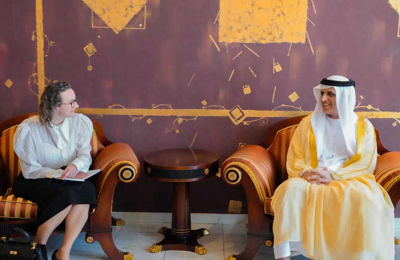 سعود بن صقر يستقبل سفيرة الاتحاد الأوروبي