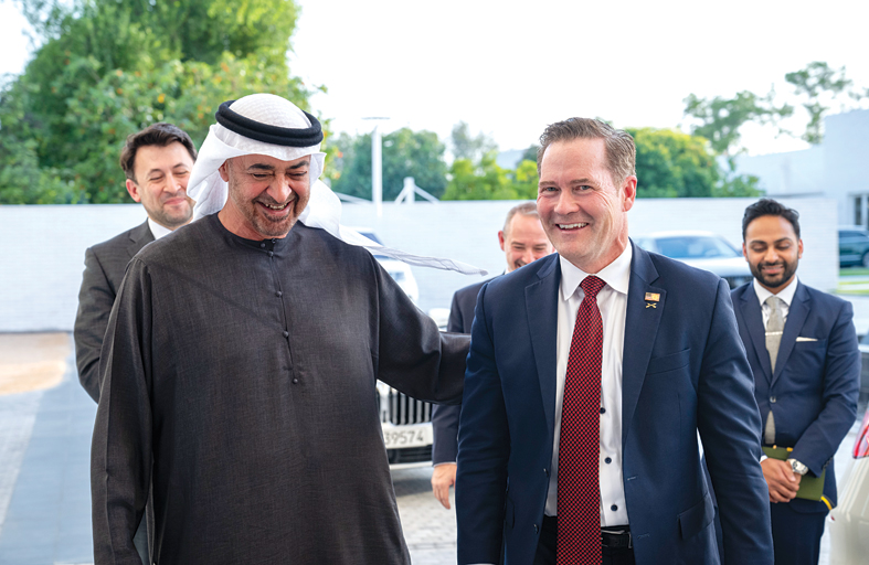 رئيس الدولة يستعرض مع المندوب الأميركي لدى الأمم المتحدة العلاقات الإستراتيجية بين البلدين والتطورات في الشرق الأوسط  