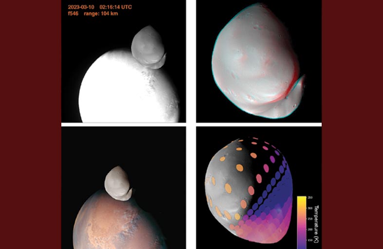 (مسبار الأمل) يكشف صوراً وبيانات جديدة لأول مرة عن قمر (ديموس)