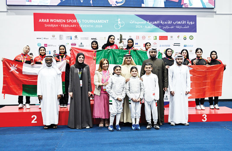 9 ميداليات إماراتيات في مبارزة «عربية السيدات 2024»