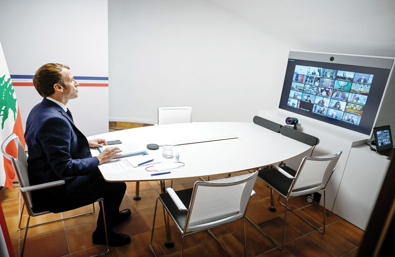 ماكرون وبايدن يطالبان بإصلاحات حقيقية وكشف ملابسات انفجار بيروت 