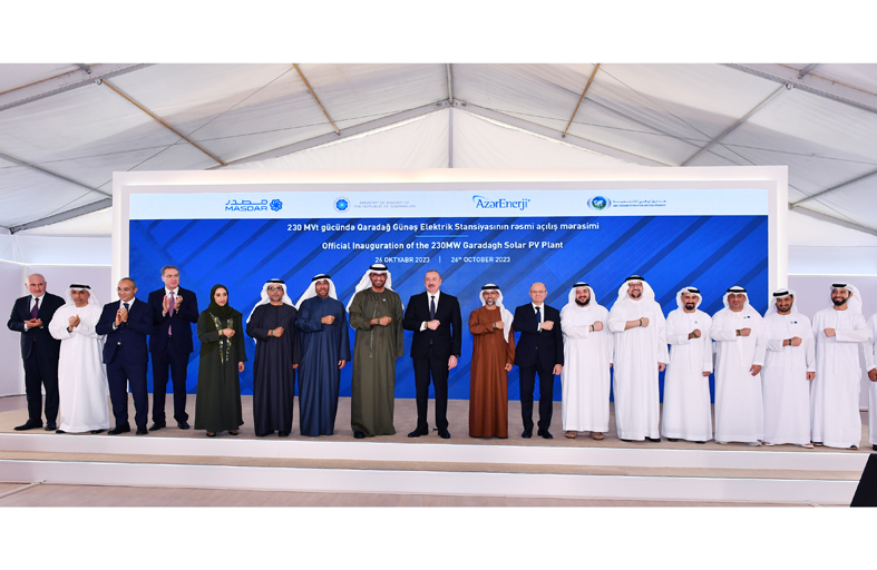 «مصدر» تدشن محطة «كاراداغ» للطاقة الشمسية الكهروضوئية في أذربيجان بطاقة إنتاجية تبلغ 230 ميجاواط