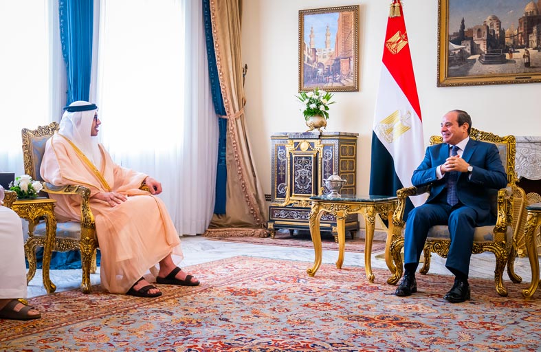 السيسي يؤكد على دور الإمارات المركزي في تحقيق السلام والاستقرار بالمنطقة