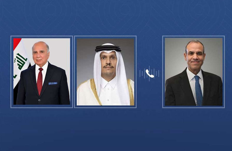 وزير الخارجية المصري يبحث مع نظيريه القطري والعراقي التطورات الإقليمية