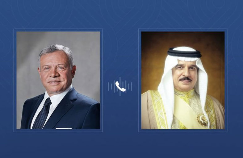 ملك البحرين والعاهل الأردني يبحثان جهود خفض التصعيد ويدينان الهجمات الإيرانية