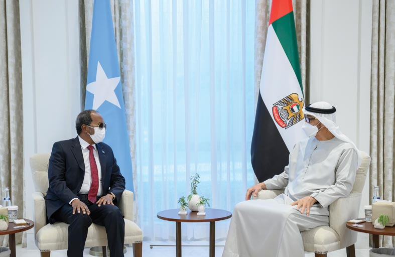 رئيس الدولة يستقبل رئيس الصومال ويؤكد دعم الإمارات كل ما يحقق السلام والاستقرار والتنمية للشعب الصومالي الشقيق