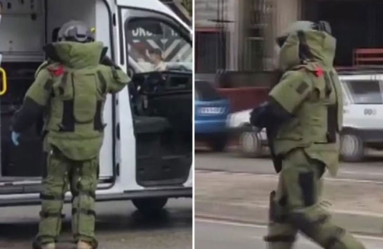 طفل يثير الرعب بقنبلة يدوية