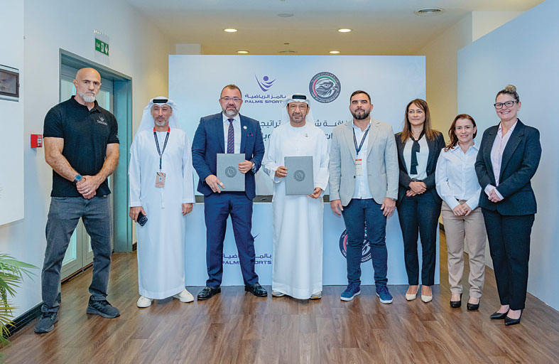 اتحاد الإمارات للجوجيتسو والفنون القتالية المختلطة يوقّع اتفاقية تعاون مع شركة بالمز الرياضية 